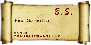 Bene Samuella névjegykártya